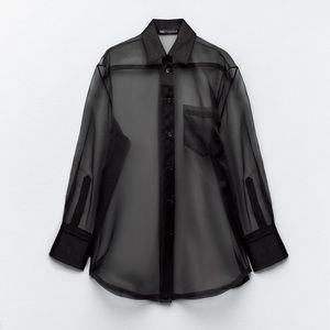 NWT Zara Oversized Organza Shirt